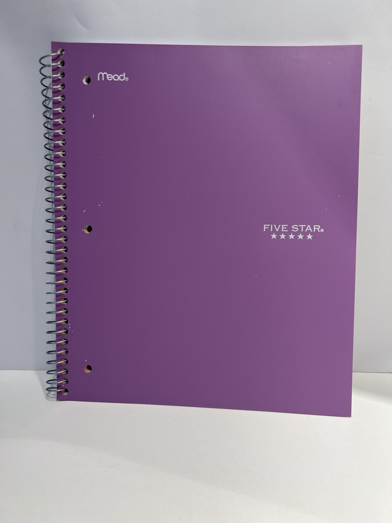 LIBRETA ESPIRAL FIVE STAR LILA 26.6CMX20.30CM 