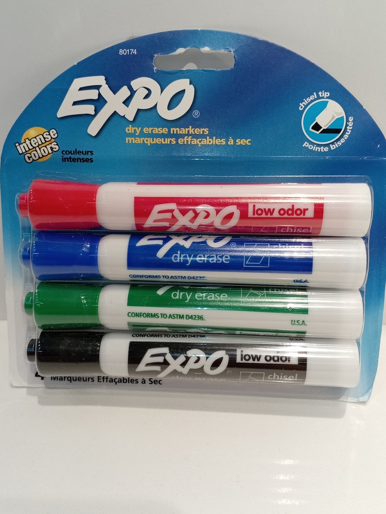 SET DE MARCADORES EXPO PUNTA CINCELADA 4 UNIDADES