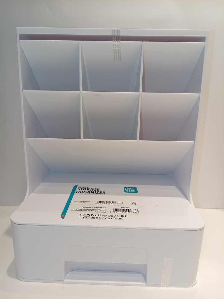 ORGANIZADOR DE ALMACENIMIENTO DE ESCRITORIO BLANCO