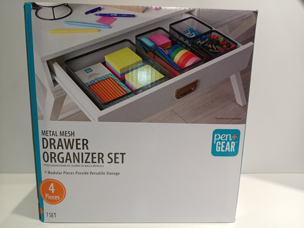 JUEGO ORGANIZADOR PARA CAJONES METALICOS 4 PIEZAS