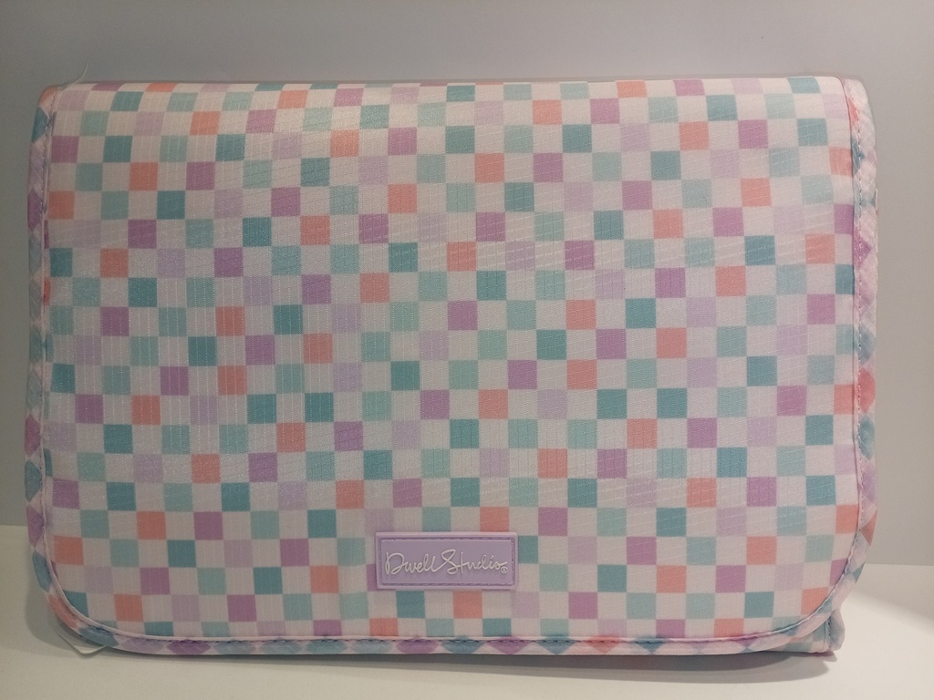 BOLSA DE COSMETICO PARA VIAJE DWELL STUDIO CUADROS COLORES