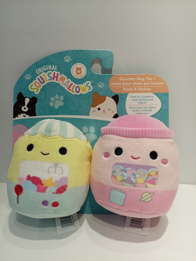 SET DE 2 SQUISHMALLOWS RADA & MALINE PARA MASCOTAS 
