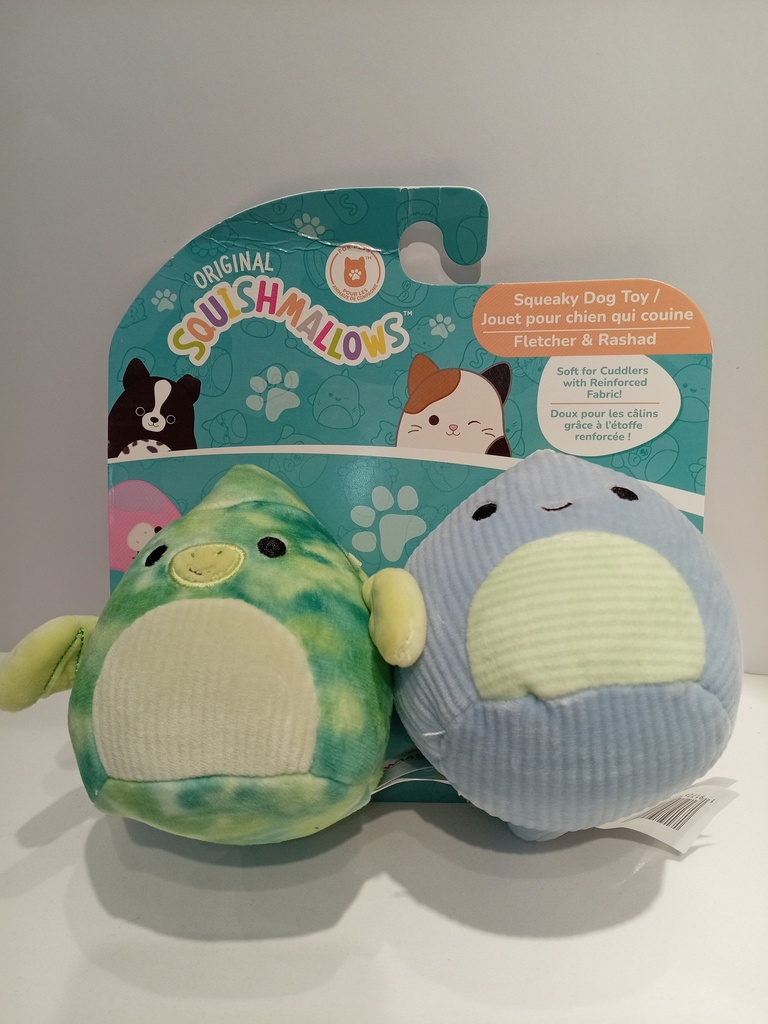 SET DE 2 SQUISHMALLOWS FLETCHER & RASHAD PARA MASCOTAS 
