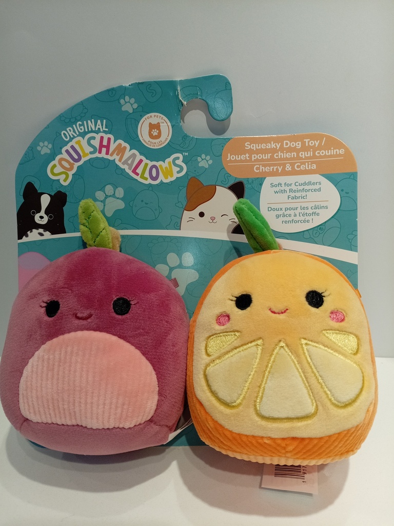 SET DE 2 SQUISHMALLOWS CHERRY & CELIAPARA MASCOTAS  