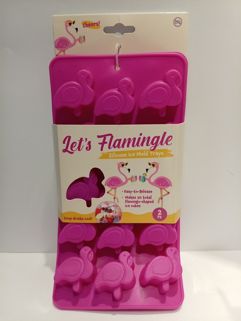 CUBOS DE HIELO REUTILIZABLES FLAMENCOS 