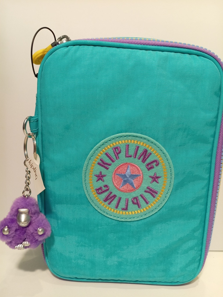 CARTUCHERA KIPLING 100 COLORES RAINBOW POP PEACOCK TEAL