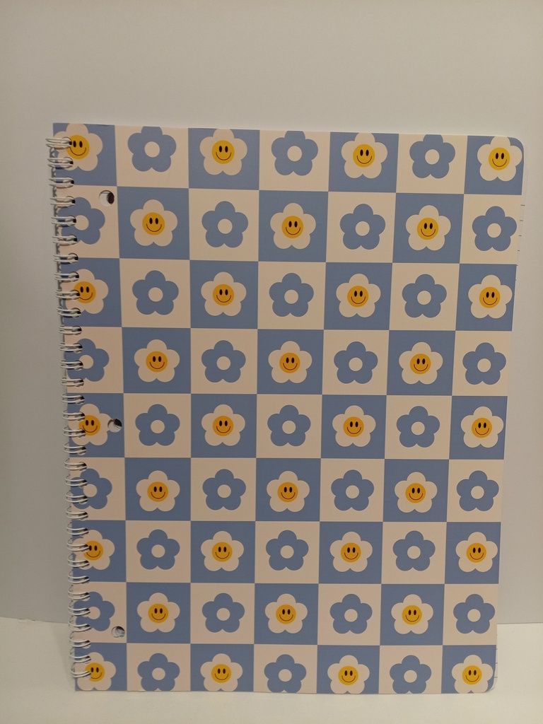 LIBRETA ESPIRAL FLORES/CARA FELIZ