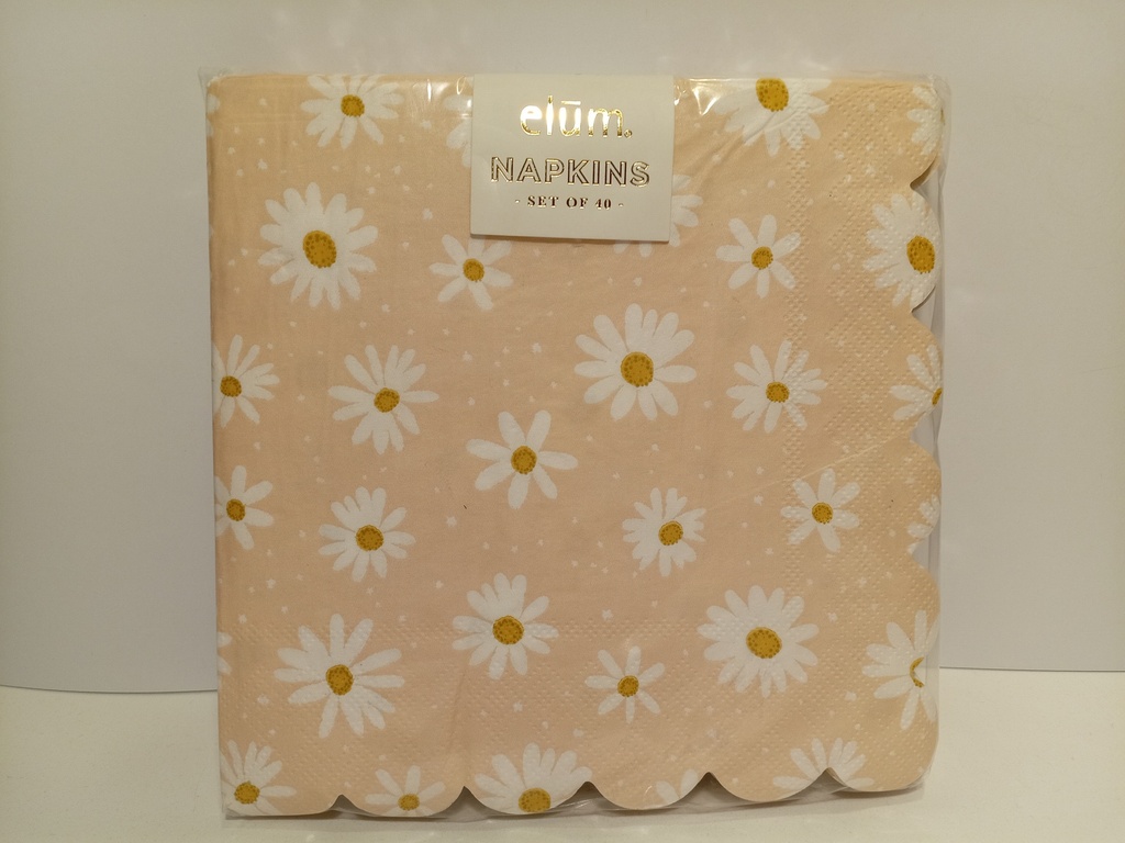 SERVILLETAS MARGARITAS 40 UNIDADES