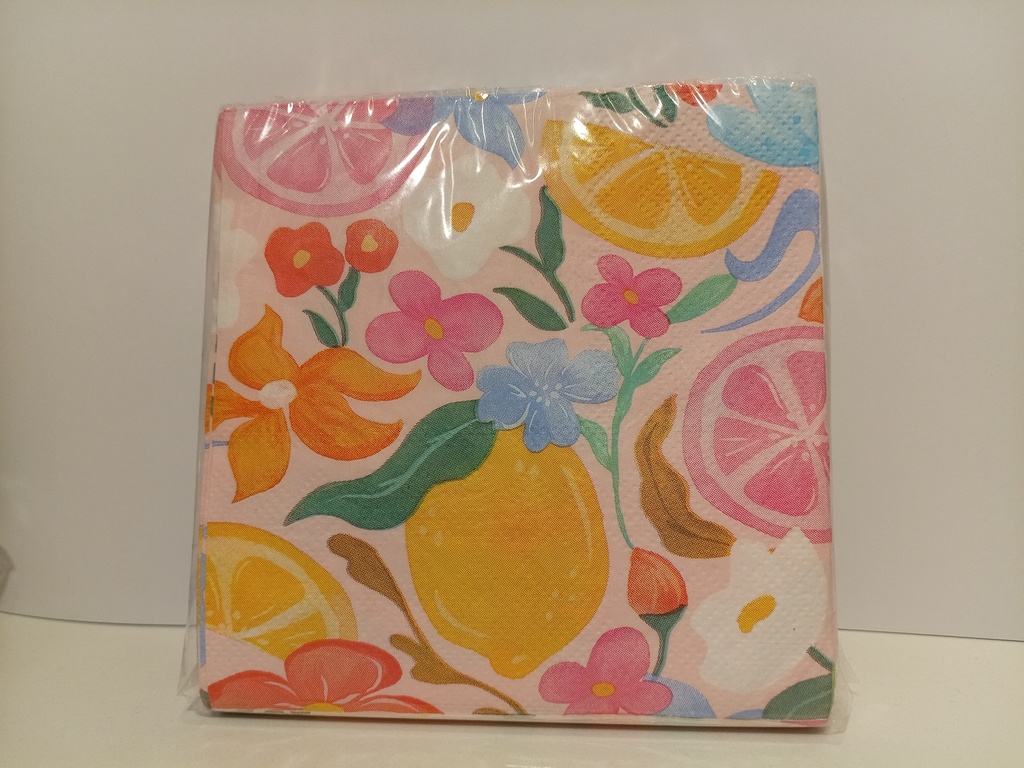 SERVILLETAS CLEMENTINE LIMON/FLORES
