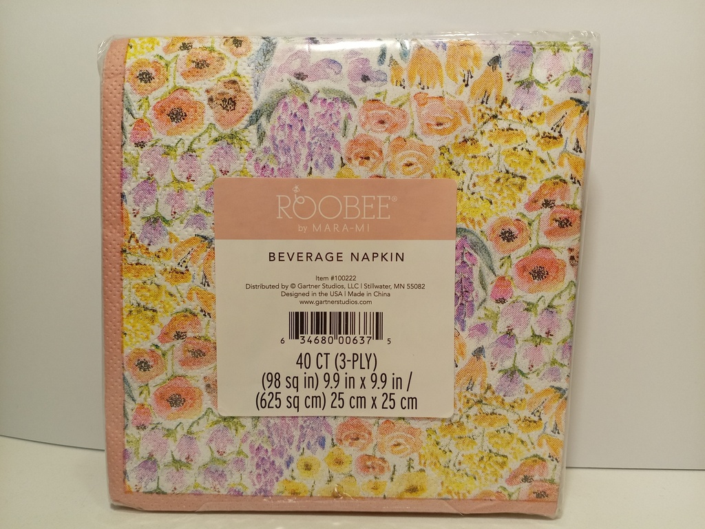 SERVILLETAS ROOBEE FLORES PEQ.