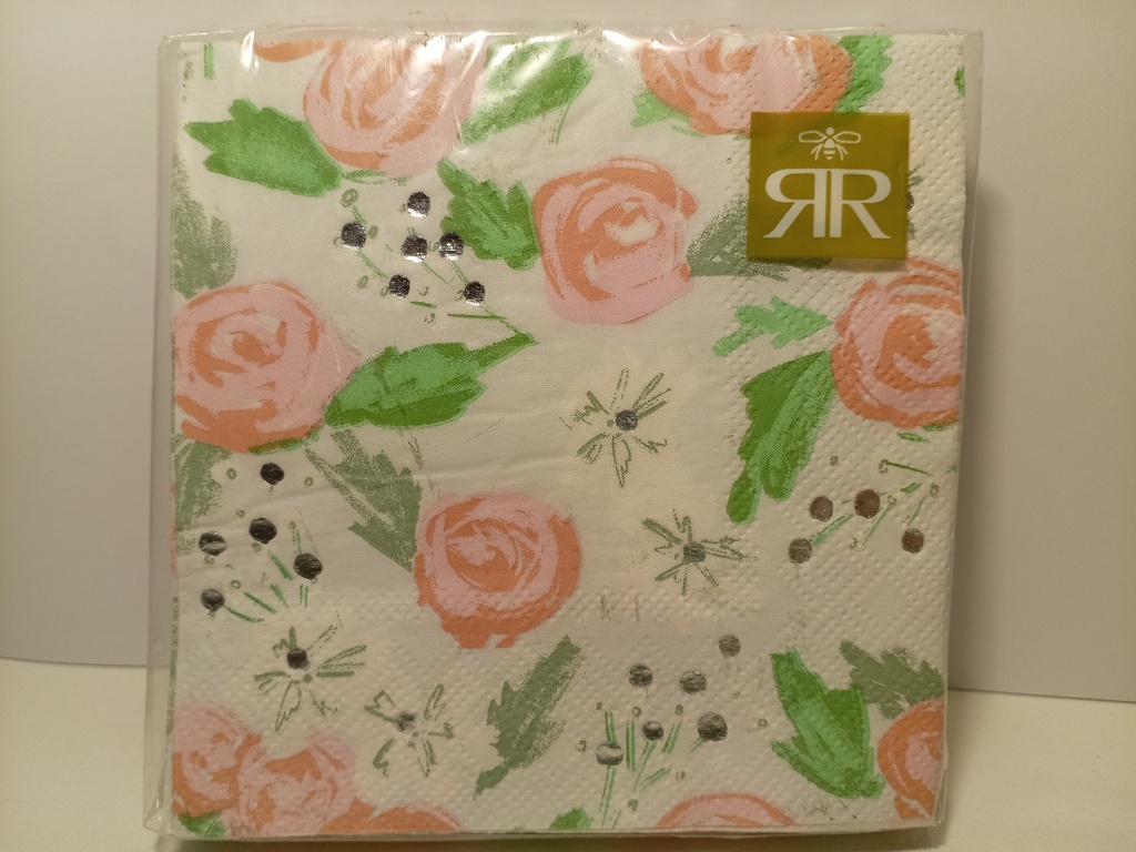 SERVILLETAS ROBERTS & REID ROSAS 40 UNI. PEQ. 