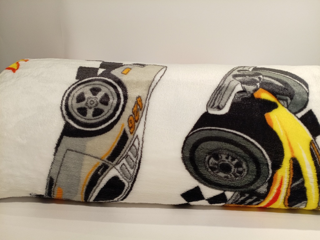 COBIJA HOT WHEELS FONDO BLANCO