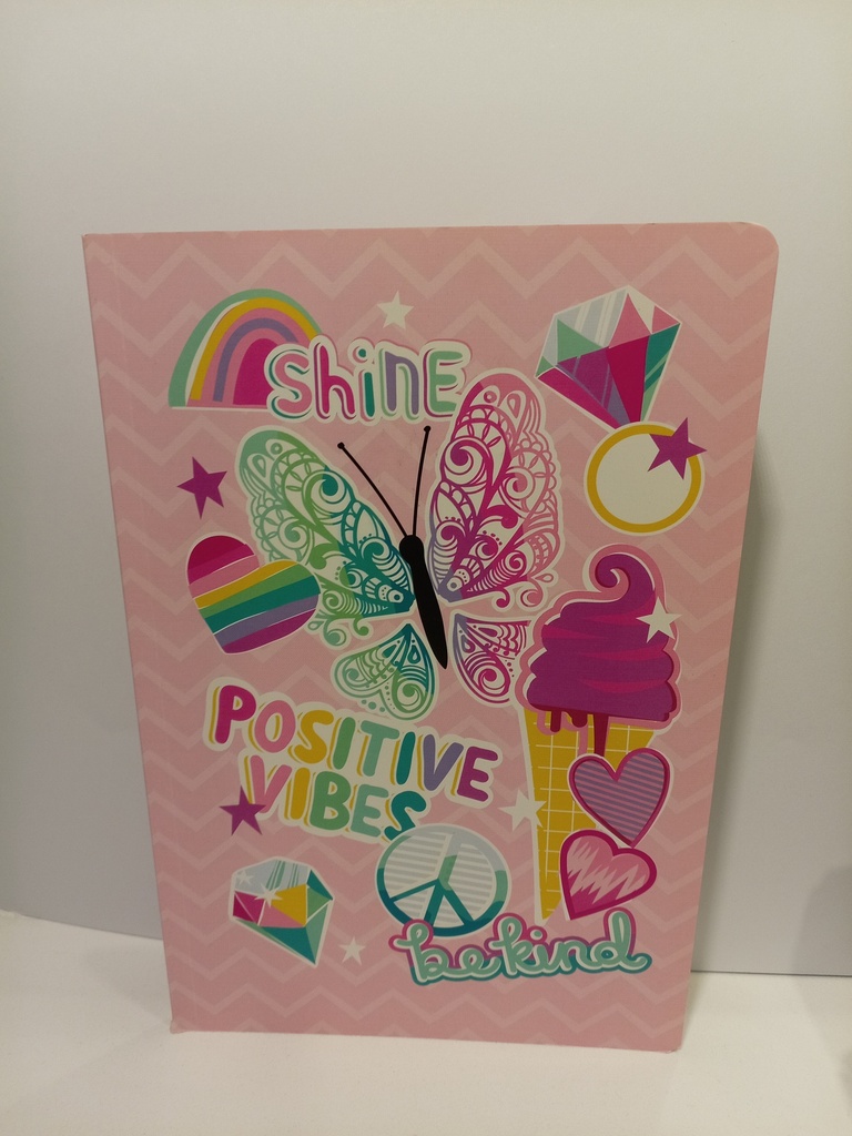 LIBRETA PLAYA POSITIVE VIBES ROSADA PEQ.
