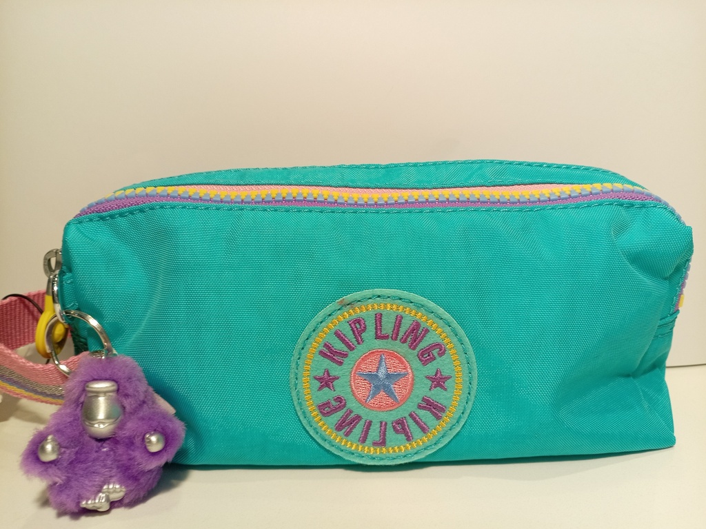 CARTUCHERA KIPLING RAINBOW POP PEACOCK TEAL