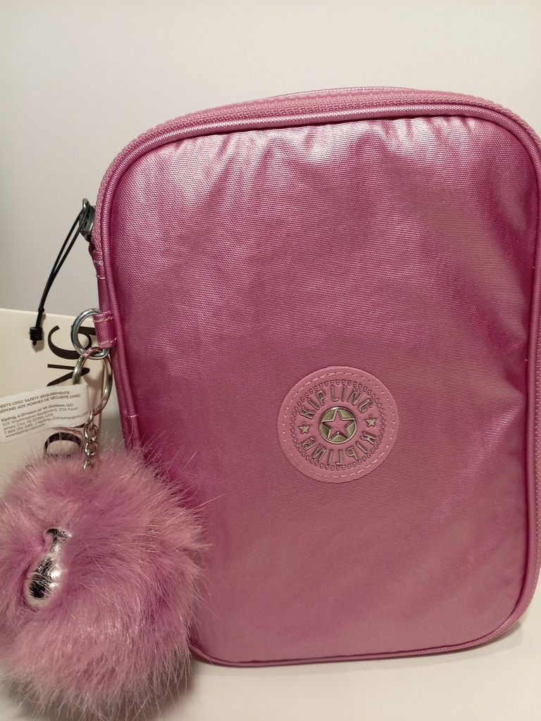 CARTUCHERA KIPLING 100 COLORES SWEET HIBISCUS METALLIC