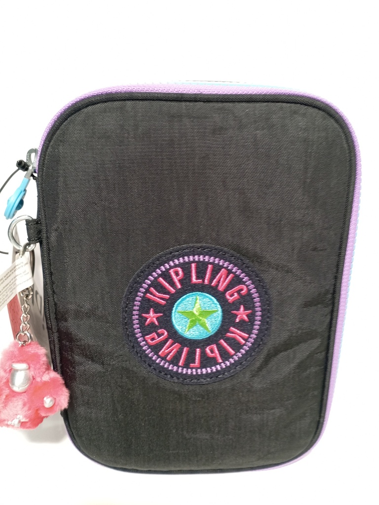 CARTUCHERA KIPLING 100 COLORES RAINBOW POP JET BLACK