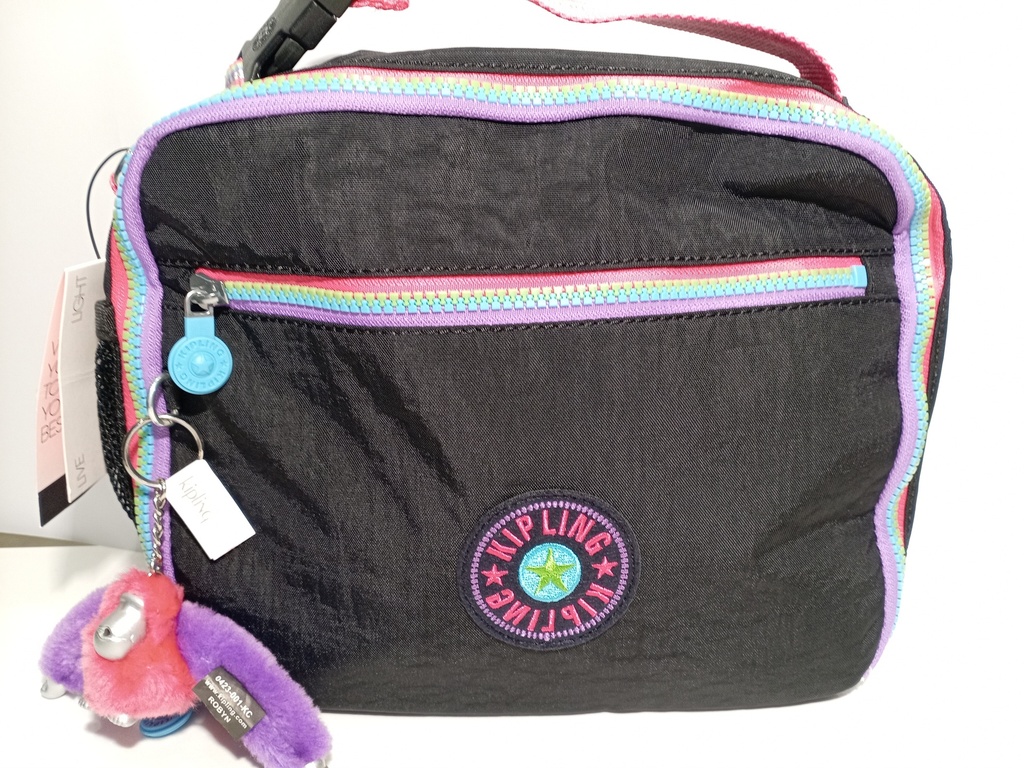 ERMY KIPLING RAINBOW POP JET BLACK