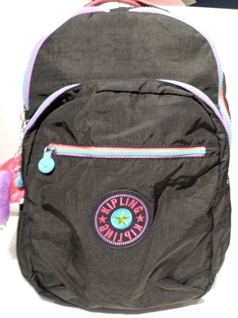 KIPLING SEOUL RAINBOW POP JET BLACK