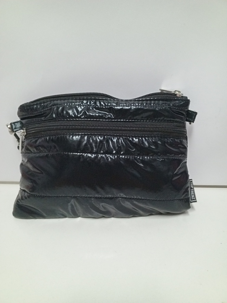 CARTUCHERA NEGRA DOBLE CIERRE  TOP TRENZ