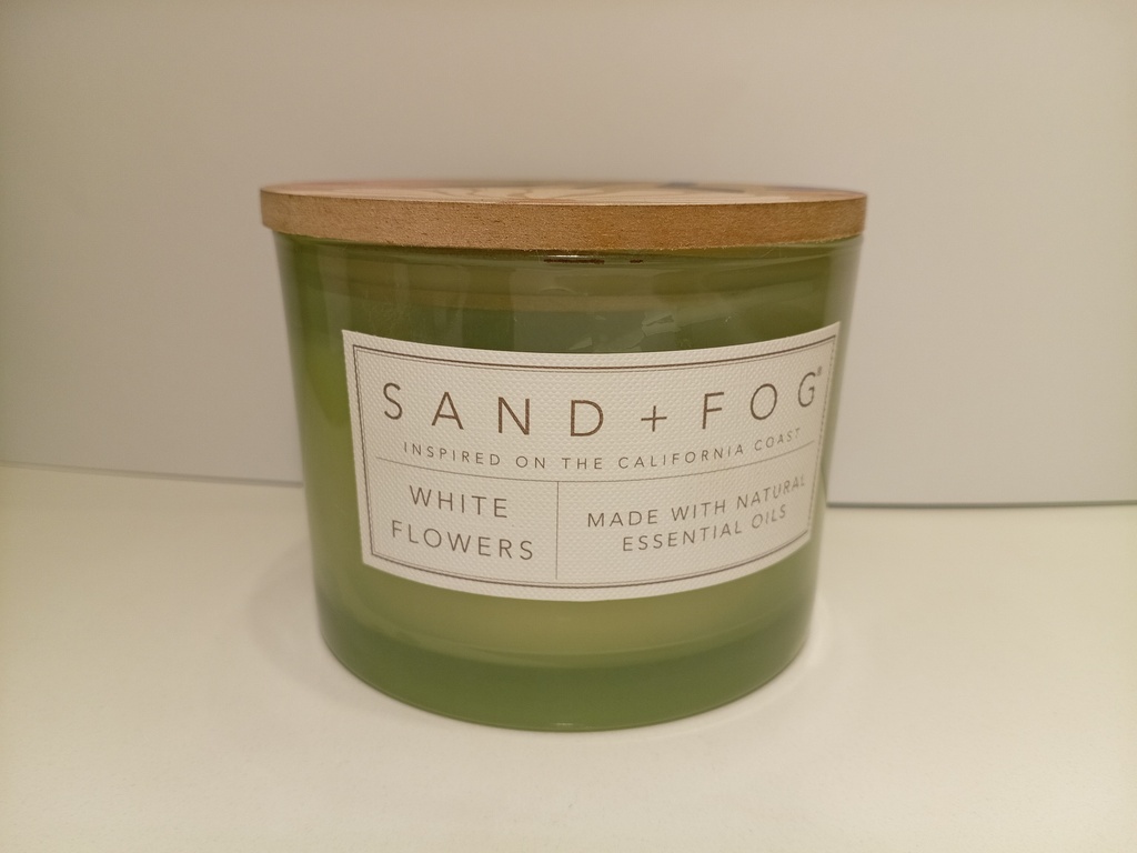 VELAS AROMATICAS SAND+FOG WHITE FLOWERS