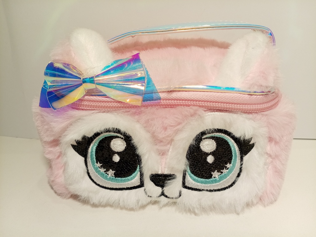 BOLSO PORTACOSMETICOS GATA ROSADA