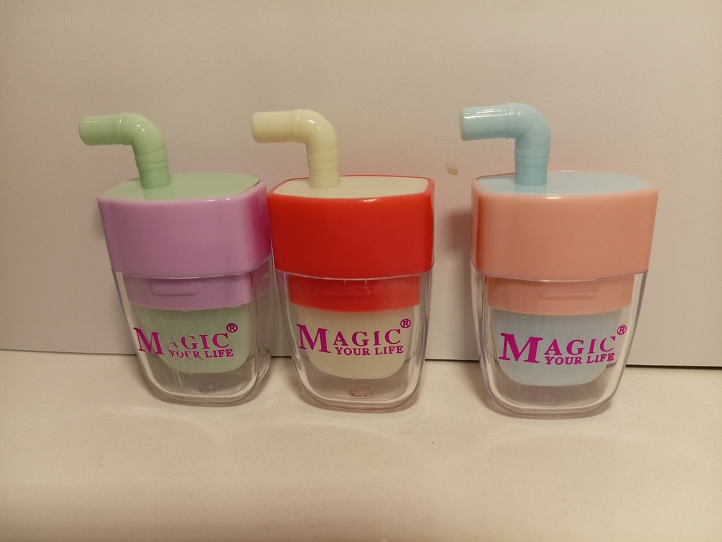 MINI BRILLO LABIAL VASO CON PITILLO COLORES VARIADOS