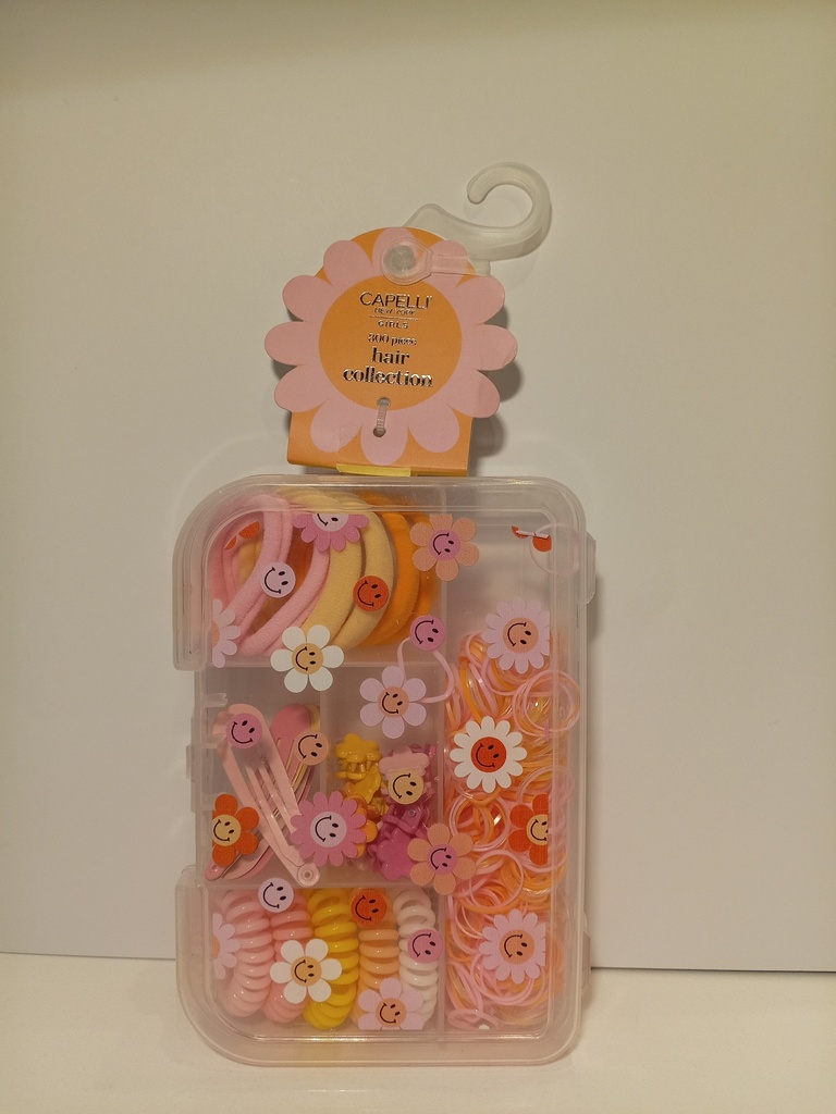 SET DE COLAS PARA EL CABELLO CAPELLI CARA FELIZ