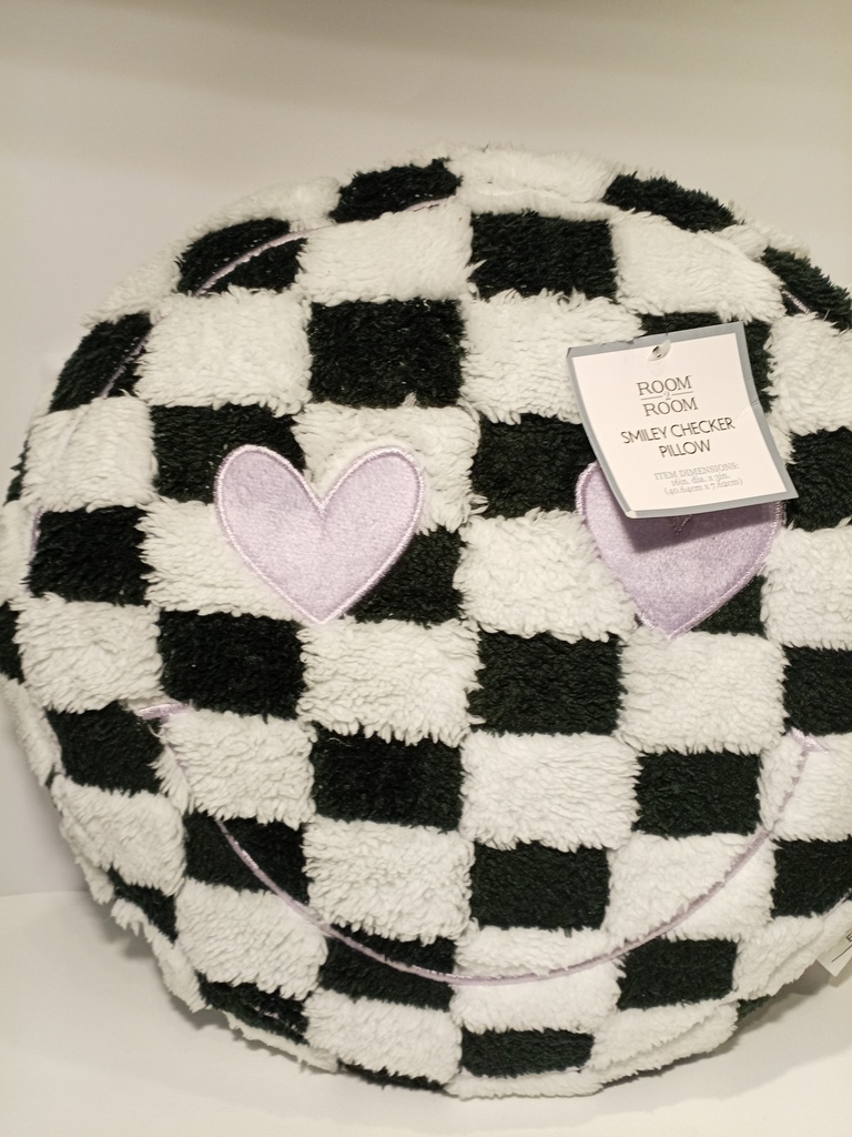 COJIN ROOM ROOM CARA FELIZ CUADROS BLANCO Y NEGRO