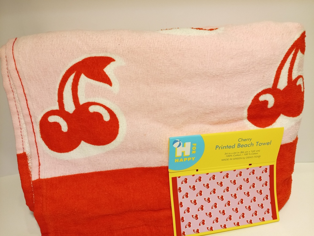 TOALLA DE BAÑO PRINTED BEACH TOWEL CEREZAS