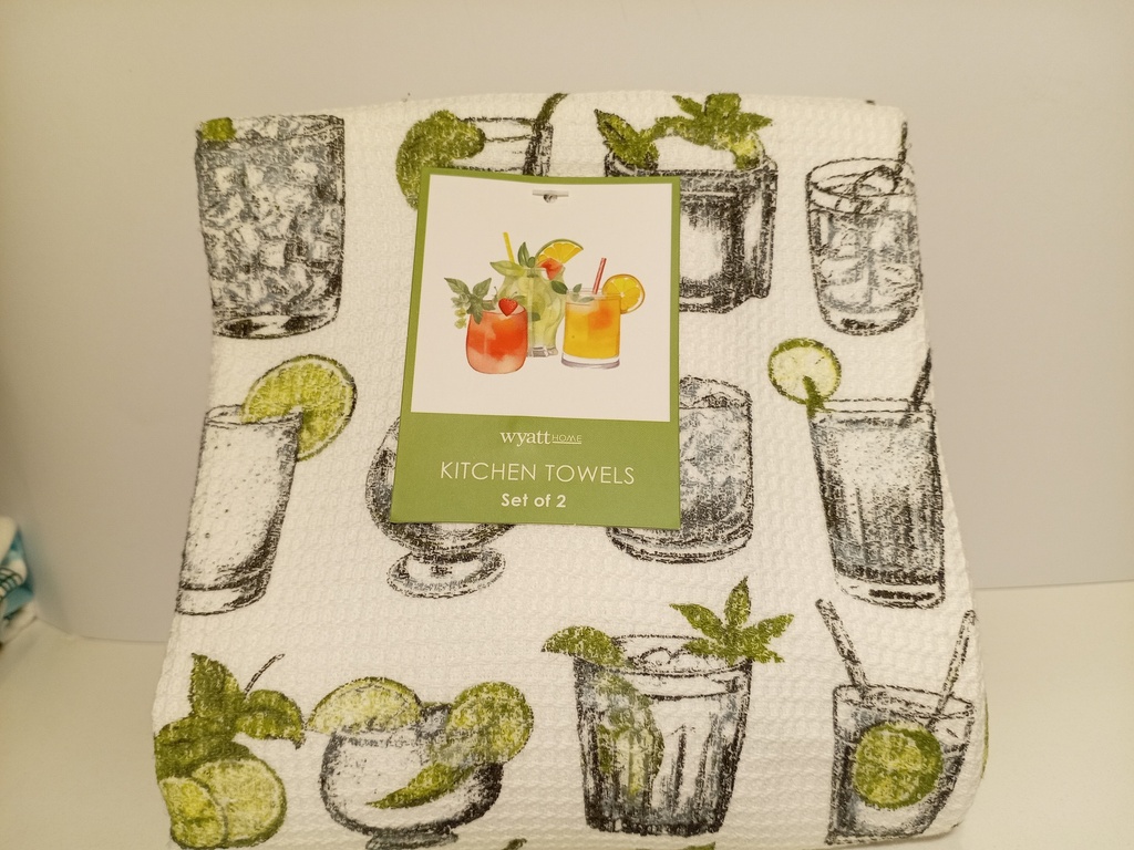 SET DE 2 PAÑOS DE COCINA WYATT HOME DE VASOS