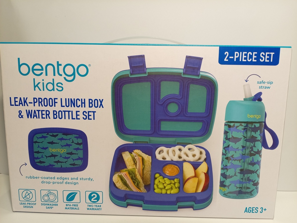 BENTGO KIDS CAJA DE ALMUERZO 2 Piezas Tiburón 