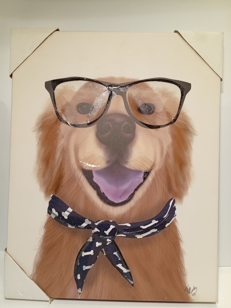 CUADRO DE PERRO GOLDEN