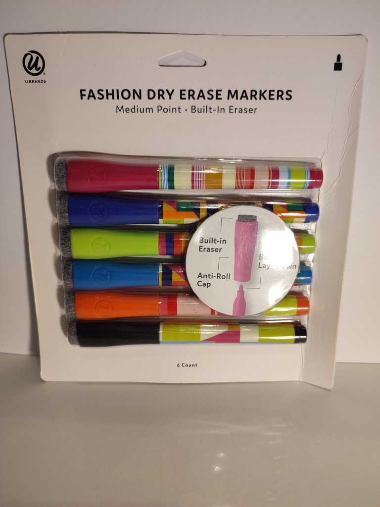 MARCADORES FASHION DRY ERASE MARKERS 6 UNIDADES
