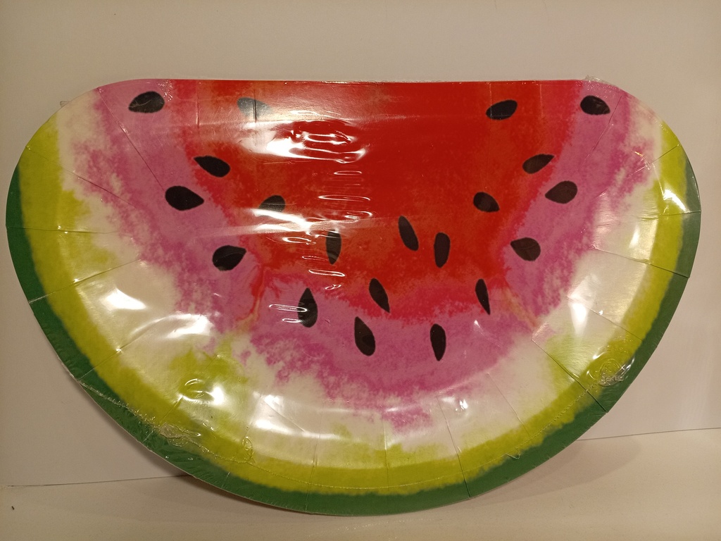 PLATOS DE CARTON FORMA DE PATILLA 12 UNI.