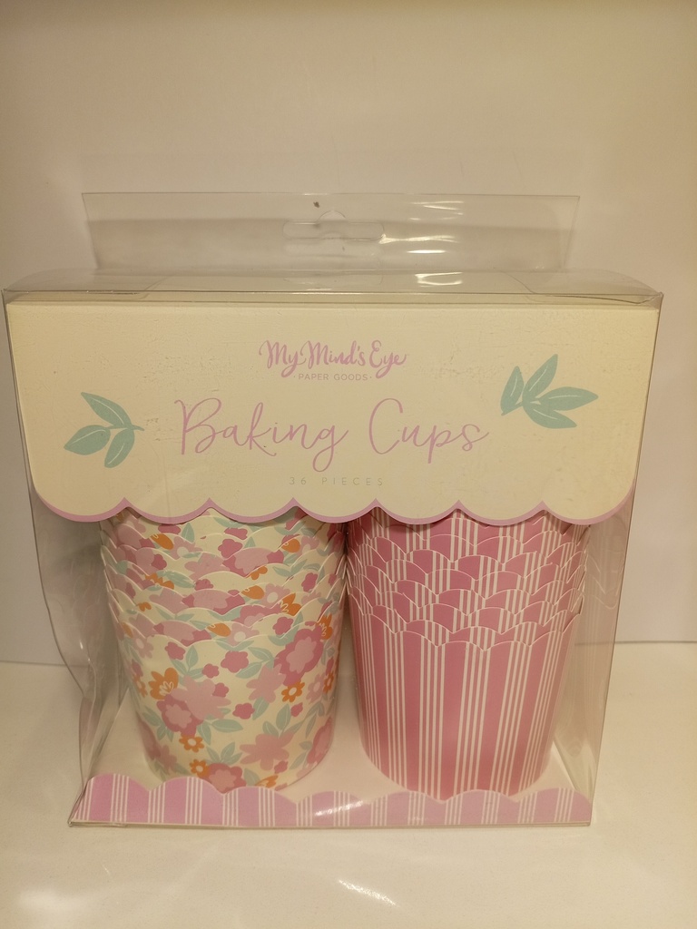  CAJA DE 36 TAZAS PARA HORNEAR FLORES MORADAS 5OZ