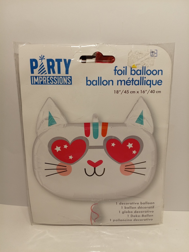 GLOBO PARA CUMPLEAÑOS CARA DE GATO