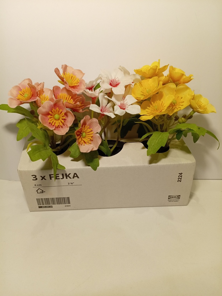 SET DE 3 MINI FLOREROS ARTIFICIALES 