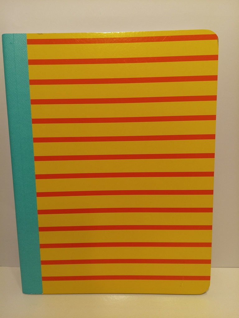 LIBRETA EMPASTADA AMARILLA DE RAYAS 