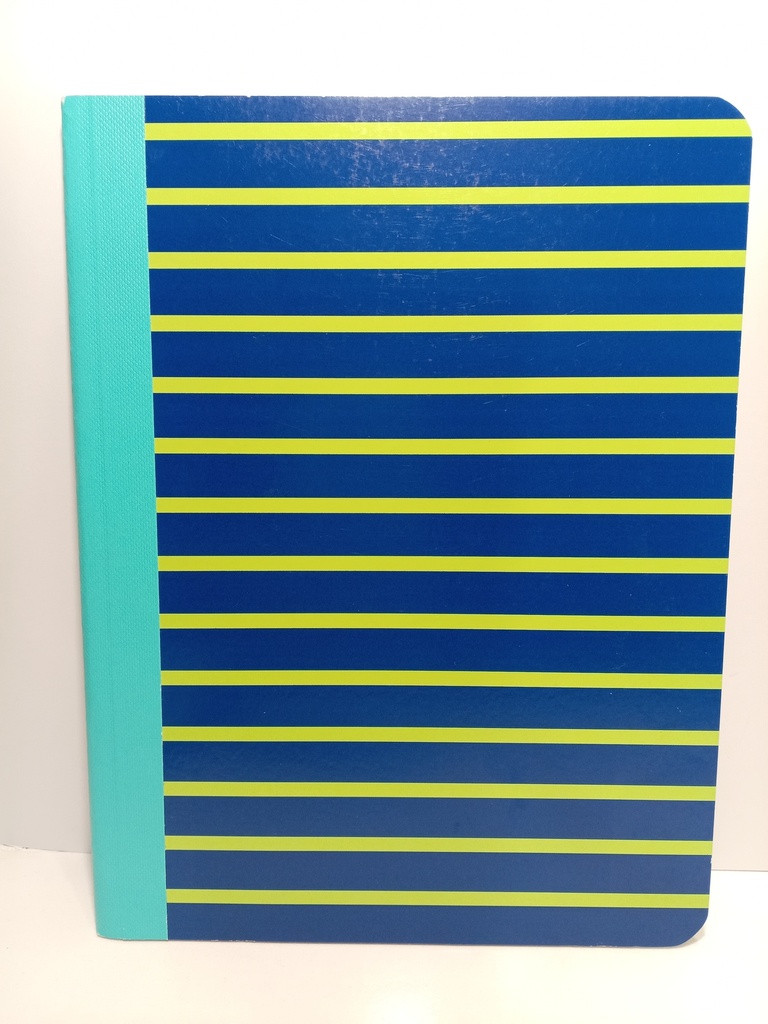 LIBRETA EMPASTADA AZUL DE RAYAS 