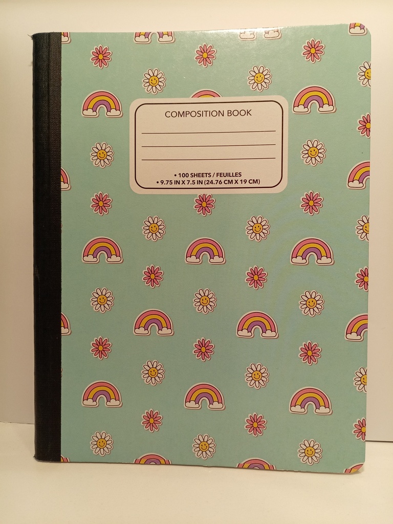 LIBRETA EMPASTADA ARCOIRIS Y FLORES