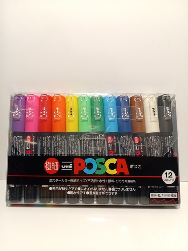 MARCADORES POSCA 12 UNIDADES DE 0,7M