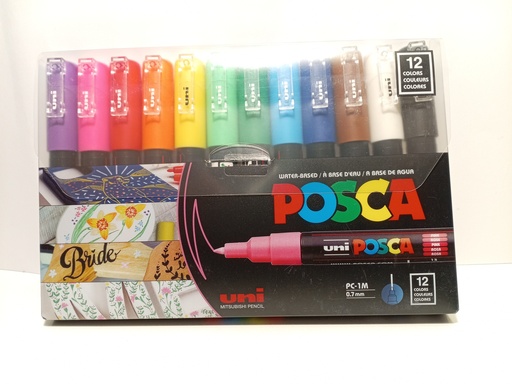 MARCADORES POSCA 12UNIDADES DE 1M