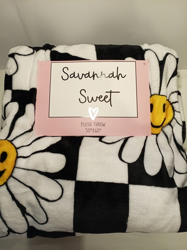 COBIJA GIRASOL BLANCO Y NEGRO