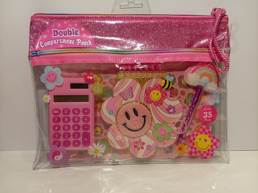 CARTUCHERA DOBLE COMPARTIMIENTO SET 35 PIEZAS VARIOS Y OTRA