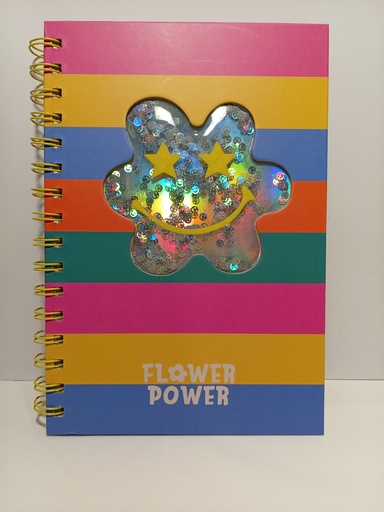 LIBRETA ESPIRAL FLOWER POWER