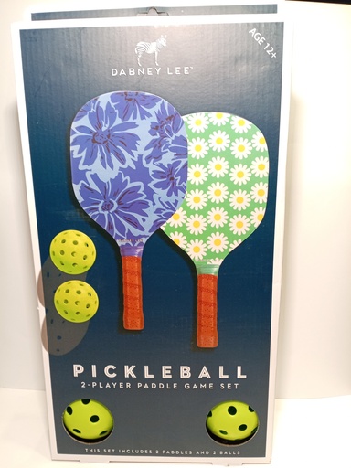 DABNEY LEE SET DE 2 RAQUETAS  MOTIVO FLORES MORADAS Y GIRASOLES