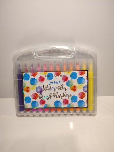 MARCADORES CRAFTY CREATIONS -24PACK WATERCOLOR BRUSH MARKERS