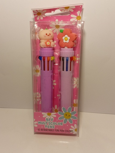 LAPICEROS MULTICOLOR OSITO Y FLOR