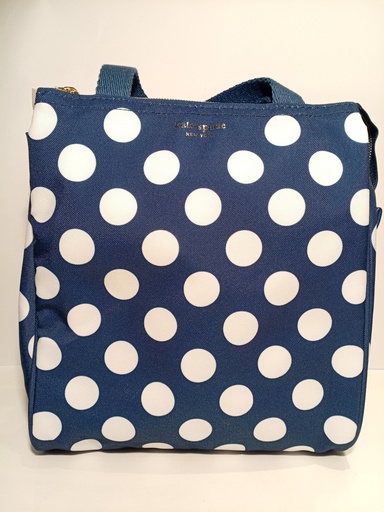 LONCHERA KATE SPADE AZUL PUNTOS BLANCOS