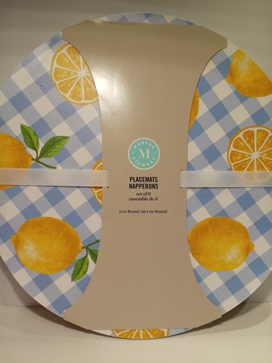 INDIVIDUALES PARA MESA MOTIVO LIMON